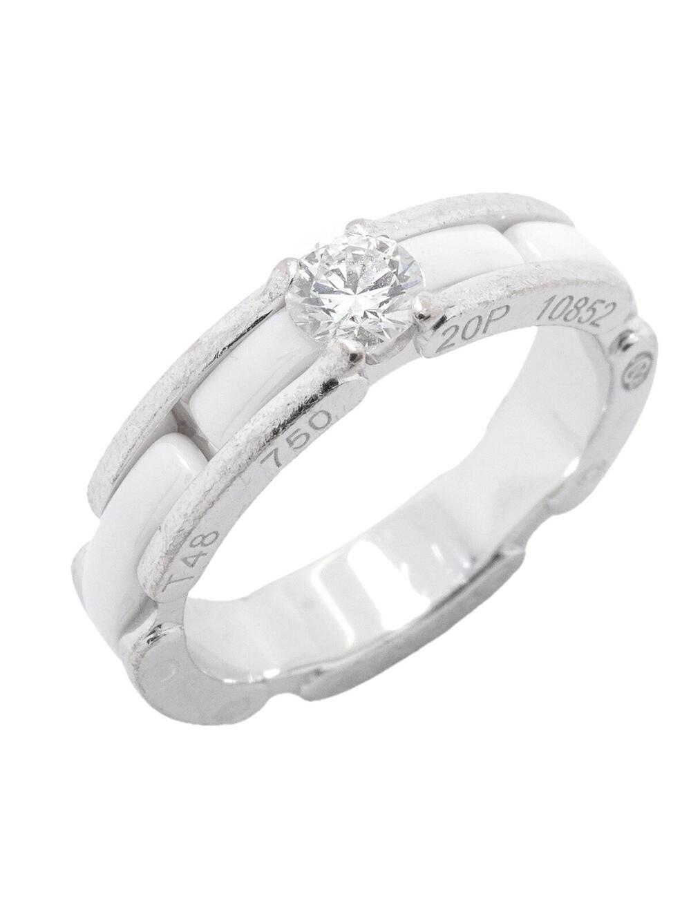 Chanel Ring Ceramic And 18K White Gold #377930C14B
